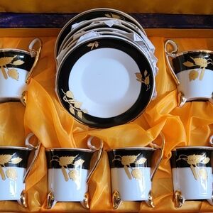 Tiger Yedi Inc Fine Porcelain Demitasse / Espresso / Mini Tea Set – 6 Cups +...